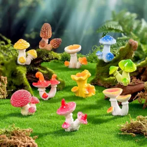 10pcs Artificial Mushroom Ornament-Type 6