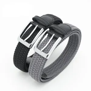 No-Hole Elastic Woven Belt, Unisex Comfortable and Versatile, Strong Elasticity Anti-Loosening, Breathable and Skin-Friendly No Sweating, Essential for Outdoor Sports and Daily Commute, A Casual Style Choice/black:S code