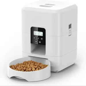 Timed Pet Feeder 2L, Programmable Portions, Washable, Battery/USB Operated