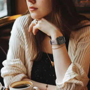 Elegant Retro Preppy Style Women’s Quartz Watch – Square Black Dial with Pink Silicone Strap, Zinc Alloy Case, Non-Rechargeable Battery/PINK