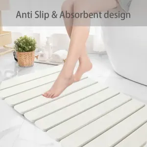Natural Diatomaceous Earth Folding Mat: Instant Absorption, Quick Dry & Non-Slip for a Dry, Safe Home