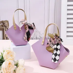 10pcs🎀 French Luxury Scarf Handbag Gift Box | Mini Cute DIY Party Favor Bag, Top Choice for Wedding Favors & Bridal Showers