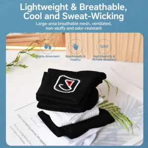 Breathable & moisture-wicking, antibacterial & odor-resistant — SMAIL DARING Bamboo Fiber Sports Socks 2-Pack (1 Pair White + 1 Pair Black) Size 35#-39#