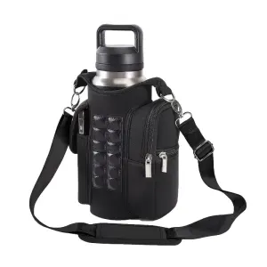 Double Row 12 Magnet Sports Water Bottle Bag: Magnetic attachment stays rock-solid, multi-scenario compatibility frees your hands, thickened wear-resistant fabric with thoughtful details, making sports and travel worry-free and efficient./PINK