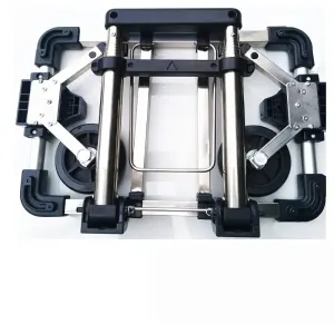 A4 Ultra-Foldable Shopping Cart: Stainless steel frame rust-proof and durable, folds to A4 size weighing only 1.1kg, unfolds in 3 steps with 25kg load capacity, saves effort for groceries, cargo, and travel, lightweight and portable, freeing your hands.