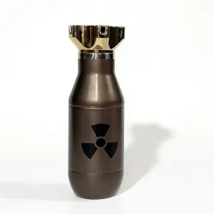 Creative Bomb Shaped Vacuum Tumbler, 500ml/16.91oz, 304 Inner & 201 Outer Stainless Steel, Vacuum Insulated 6-12H Hot/Cold, Leak-Proof Direct Drink, Hardcore Sci-Fi Trendy Item, Perfect Personality Gift!