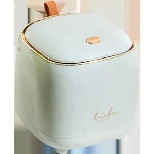 Press-Type Trash Bag Bin, Luxury Waste Bin, Car/Home/Office/Desktop/Dining Table Storage Cylinder Trash Can, Creative Flip-Top Square Storage Box, Side Table with Lid Storage Bucket.aqua