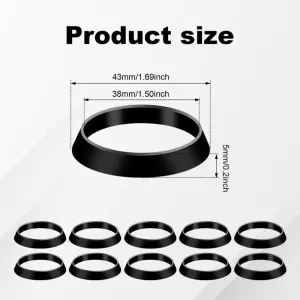 10 Pcs Taper Gasket Compatible with 1.5 Inch Drain Pipe Anti – Sink Odor Siphon Inner Diameter 38mm Outer Diameter 4, 3mm