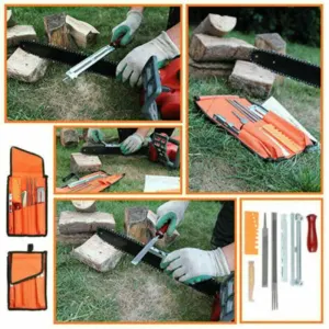 Chainsaw Sharpening Kit, 5 and Files, and 3 and and 7 and, 32 in, 4mm, 16 in, 4.8mm, 5.5mm