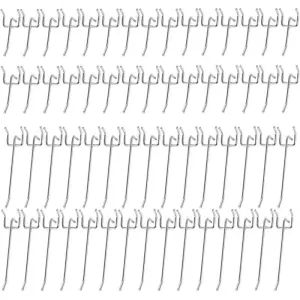 60 Pcs Metal Wall, 5 and Hardware Stores Supermarket Shelves Hooks for Perforated Panels Mounted Perforated Panel Hooks, 10 cm
