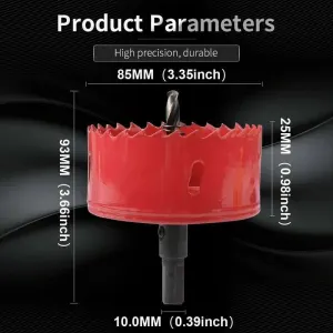 Bi Wood, Hose Drywall, Plastic Aluminum, Fiberboard of Metal Hole Saw Hole Saw for Iron, 85mm