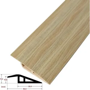 PVC Threshold Ramps Self-Wide Drop, Carpet Flooring, and Parquet Threshold Reducers Adhesive Floor Transition Strips, 5 cm, 710 mm