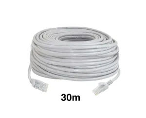 30m Cat5e Ethernet Cable, Grey