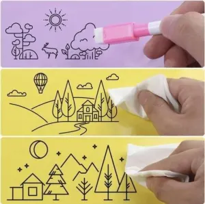 12-Pack Whiteboard Pens with Eraser and Magnet, MultiColor