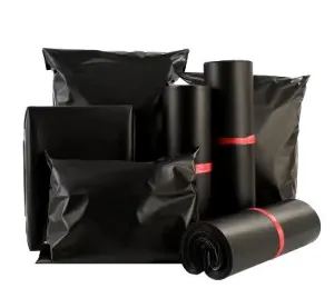 100pcs Black E-commerce Mail Bags, 45 x 60cm