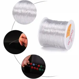 100m Transparent Elastic Jewelry Thread, 1mm Large Roll