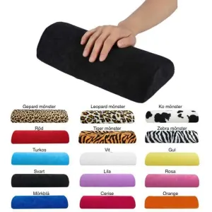 Nail Cushion Wrist Support, Black for Manicure UV Gel Acrylic Nails