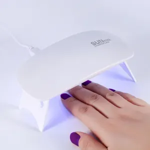 Mini UV LED Nail Lamp 12W for Gel Polish Hybrid Gel, Pink