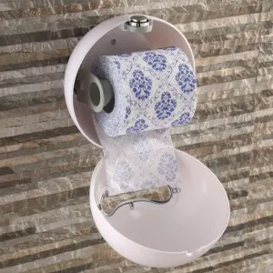 Waterproof Punch Free Candy Ball Toilet Paper Holder Plastic Bathroom Roll and Towel Holder Multicolor, 18.5cm Diameter