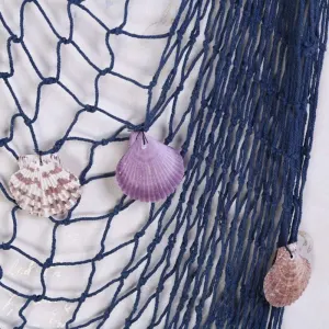 Decorative Fishing Net with Shells Nautical Beach Wall and Door Decor