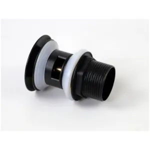 Universal G1 0.25 Brass Pop up Basin Drain Pop up Basin Drain with Overflow Click Clack System, Tool Free Installation, Matte Black