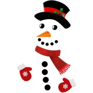 16 Pack Snowman Fridge Magnets, Funny Fridge Magnet Fridge Stickers Holiday Christmas Decorations for Refrigerator, Metal Door, Large