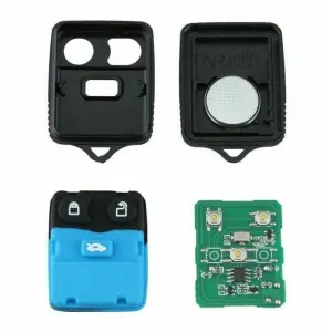2 Pcs Black 3-Button Replacement Remote Key 433 MHz Compatible with Ford Transit Mk6 2000-2006 Connect 2000-2007