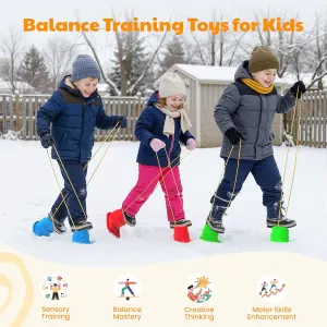 4 Pair Children Balance Stilts Monster Leg Design