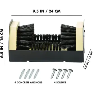 Outdoor Shoe Brush Iron Boot Cleaner with Side Brushes