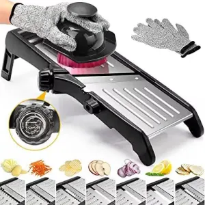 7 in 1 Adjustable Mandoline Vegetable Slicer with Gloves
