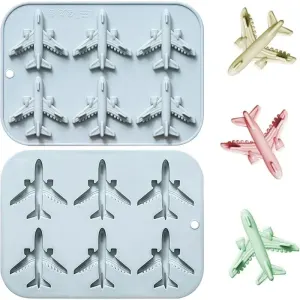 6 Cavity 3D Airplane Silicone Mold