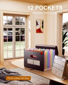 24 Pocket A4 Expandable File Folder