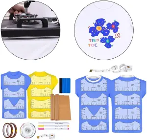 T-Shirt Alignment Ruler Tool with Center Guide for Heat Press and Screen Printing, T-Shirt Alignment Tool for Vinyl Alignment and Shirt Centering