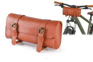 Bike Handlebar Bag, Waterproof Bicycle Front Bag with Adjustable Straps for Road Bike and Mountain Bike