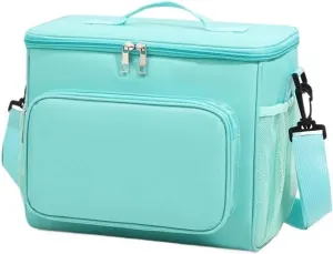 Insulated Lunch Bag for Women, Leakproof Cooler Bag with Shoulder Strap for Work School Picnic Travel, Green