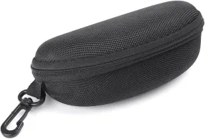 Black Sunglass Case Cover Box For Men Women Storage Case for Safety Glasses with Clip Hard Eyeglass Case for Sunglass Eyeglass Shooting Glasses