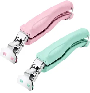 Stainless Steel Anti-Scalding Hot Bowl Dish Plate Gripper Clips Tongs Clamp Holder for Moving Hot Plate or Bowls with Food Out from Instant Pot Microwave Oven (2, Green,Pink)