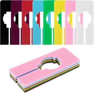 Closet Rack Dividers, 8 Colors Closet Dividers for Hanging, Clothing Plastic Rack Size Dividers Rectangular Reusable Closet Separators Closet Labels dividers Closet Clothes Dividers(Colorful)