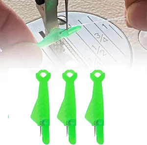 Automatic Sewing Needle Threader, Fish Type Quick Needle Threaders for Hand Sewing, Sewing Machine Needle Threader Tools, Sewing Supplies - Designed for Sewing Lovers Alike (green-3pcs)