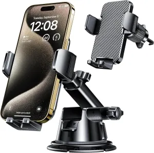 Dash Mounted Holders Phone Holders for Your Car Phone Mount for Car Windshield Dashboard Air Vent Universal Desk Mounts Hands Free Automobile Cell Phone Holder Fit for iPhone Smartphone