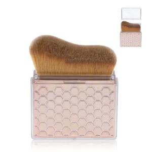 Sunscreen Applicator-Sunblock Brush or ace and Body, Sun Lotion/Cream Sel Tanner,Bronzer Sel Tan Applicator, Kabuki Brush or Application with Retractable Lid Travel Size(Rose-Gold)