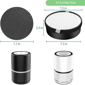 or LEVOIT LV-H132 Replacement ilters, Compatible with  LV-H132 3-in-1 Nylon Pre-ilter, High-Eiciency Activated Carbon True ilters, Part LV-H132-R, 4 Pack