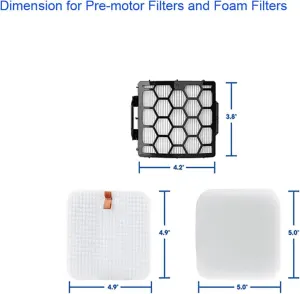 Brushroll & Hepa oam ilters Compatible with Shark Rotator Duo Clean Powerins LA500 LA500WM LA502 LA502NP Vacuum,Compares to Parts # 1483C200 XH320 & XK320