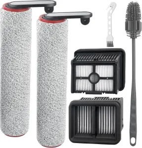 H12 Pro Roller Brush Replacement and HEPA ilter or Dreame H12 Pro, H12 Dual, G10 Pro Cordless Wet Dry Vacuum Cleaner, 2 Brush Rollers, 2 HEPA ilters, 1 Water Tank Brush, 1 Cleaning Brush