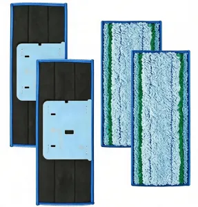 4 Pack Mop Pad or iRobot Braava Jet M6 Ultimate Robot Mop, Upgraded M6 Wet Mopping Pad, Washable Microiber Replacement Cleaning Pad