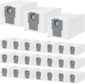 24 Pack Qrevo Dust Bags or QV 35A/Saros 10R/Qrevo S/Qrevo Pro/Qrevo Plus/Qrevo Master/Qrevo Slim/Qrevo Curv/Qrevo Edge/S8 MaxV Ultra Robot Vacuum, 3L Large Capacity Replacement Dust Bag