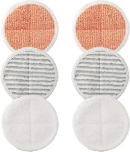 6 Pack Replacement Pads or Bissell Spinwave 2124,2039A,2307,23157,20391,20399 Powered Hard loor Mop