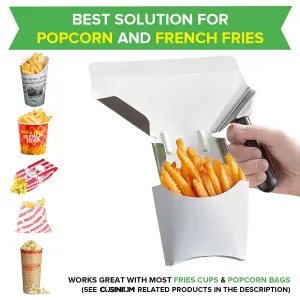 Popcorn Scoop Right Handle and Medium Holes Dredge Set – Metal Popcorn Scooper – rench ry Scoop – No Seasonings/Consumables included