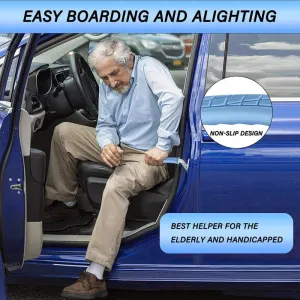 1PC Vehicle Support Handle and Mobility Aid, Portable Car Assist Grab Bar for Sit-to-Stand Assistance, Ideal for Seniors and Adults, Durable Door Handle Support with Ergonomic Design-blue
