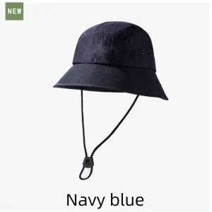 Unisex Quick-Dry Waterproof Bucket Hat – Outdoor Sun Protection Hat for Men & Women – Navy Blue